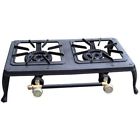 027077065381 N A Buffalo Tools Sportsman Double Burner Cast Iron Stove Black