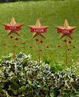 08526 Star Garden Stakes Rustic Primitive Decor Bell Porch 7110105408526