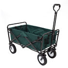 0865 Mac Sports Green Collapsible Folding Utility Wagon Garden Cart Shopping Beach Fold Up 886237010865