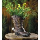 10015324 Summerfield Terrace Spurred Cowboy Boot Planter 849179015091