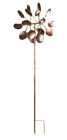 102610 Bronze Finish Metal Art Dual Wind Spinner Garden 846014003657