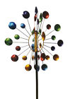 107082 Colorful Cups Metal Art Kinetic Wind Spinner Garden 846014011324