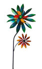 111562 Colorful Metal Art Daisy Flowers Wind Spinner Garden 846014011430