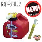 1415 No-spill No Spill 1.25 Gallon Red Gas Can W Fill Nozzle Assembly 6 In Extension 4883183160275