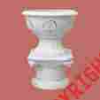 16438 The Renovators Supply Planters White Ceramic Pedestal And Vase 31 H 096962365561