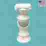 16584 The Renovators Supply Planters White Green Ceramic Ornate Pedestal 26 H 096962366612