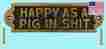 17120 The Renovators Supply Solid Brass Sign Happy As A Pig In S T Plaques 096962370091