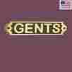 17122 The Renovators Supply Plaque Polished Brass Gents 2 1 8 H X 7 16 W 096962411756
