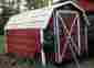 1980 Morgan Buildings Used Model 8x10 Red Barn Portable Metal Storage Building You Move
