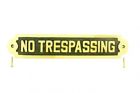 22034 The Renovators Supply Solid Brass Sign No Trespassing 671839623373