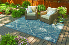 244470 Patio Rugs Outdoor Backyard Deck Furniture Blue