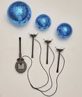 2860255 Afoyft Blue Solar Light Gazing Ball Garden Stake Pathway Yard