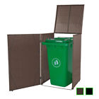 294066 Vidaxl Single Wheelie Bin Shed Poly Rattan Garden Storage Cover