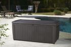 29439 Deck Box Storage Rattan Outdoor Patio Brown Gallon 0689238929439