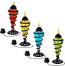 313032145145 Sunnydaze Decor Swirling Metal With Glass Tabletop Torches