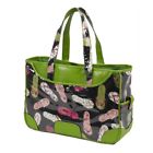 344bd-blk Picnic At Ascot Beach Day Flip Flops Large Tote