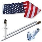 39456 Unbranded American Flag Nylon Us Flagpole Set Kit 0648038439456