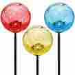 Dnv-200-10121 3pack Deneve Cracked Glass Solar Stake Lamp By Best Led Outdoor Colorchanging 689466848618