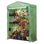 4-tier Gardman Indoor Outdoor Extra Wide Greenhouse With Reinforced Cover Green