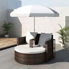 40734 Vidaxl Outdoor Lounge Set Poly Rattan Wicker Brown 8718475851332