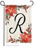 0960690 49117 No Brand Carson Garden Flag Poinsettia Monogram