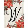 0960690 49120 No Brand Carson Garden Flag Poinsettia Monogram