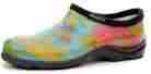 5102bl06 Principle Plastics Womens Garden Shoe Blue Print Rubber Size 6 091053510165