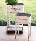 530103 Colonial Tin Works Farm Fresh White Garden Stands 801106174950