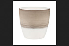 55722 Scheurich Espresso Cream Ceramic Tapered Planter 845680069806