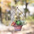 580011 Colonial Tin Weathered Rustic Spiral Trellis Cast Iron 801106181729