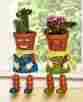 597455-5grr-gpa Homesource Novelty Grandparent Planter Grandpa Or Grandma Whimsical Clay Pots Patio Garden