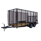 6.4x14mesh6ft Sle Utility Trailers Tandem Axle Straight Trailer Sides