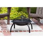 60873 Fire Sense Outdoor Portable Black Small Steel Circle Pit