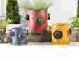 705429 Giftcraft Rustic Fire Hydrant Design Flower Pots Set Of 3