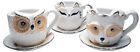 711496 Giftcraft Forest Woodland Animal Succulent Teacup Mug Planter Pot Set