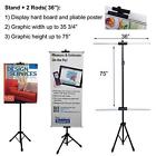 724519645841 The Display Deal Thedisplaydeal Tm Tripod Double-sided Stand For Banner And Board Sign Adjustabl