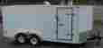 7x16whiteenclo Unbranded Enclosed Trailer 7x16 White V-nose Lawn Mower Cargo