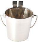 800106 Indipets Heavy Duty Flat Sided Stainless Steel Pail 874538001064