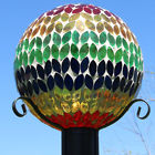 815008028877 Sunnydaze Mosaic Glass Gazing Globe Ball Inch Rainbow