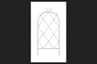 0934325 86231 Panacea White Steel Pot Trellis 093432862315