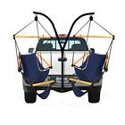 890154002759 Hammaka Trailer Hitch Stand And Cradle Chairs Combo Blue