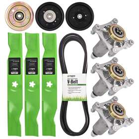Pb23h48lgt 8ten Mk1005128 Deck Kit Blade Spindle Belt Idler For Husqvarna Yth22k48 48 Inch
