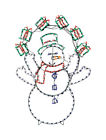 21-1-4 90061 Product Works Juggling Snowman Christmas Decoration Multicolored Metal 889299900617