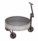 7586475 93831 Benzara Vintage Decorative Cart 758647938315