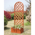 97585 Convenience Concepts Garden Planter Box With Trellis Solid 743406497585