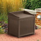98209 Suncast Patio Bench Durable Resin Storage Outdoor Poolside 743406498209