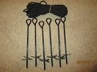A62000 King Canopy Piece Anchor Kit With Black Rope 753216062002