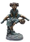 Alpine Girl Jumping Over Boy Garden Statue 821559418685