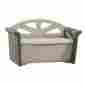 B000nuwkog Rubbermaid Patio Storage Bench Dark Platinum 3764