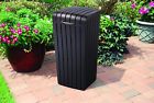 B06vv9lvnn Keter Waste Basket Outdoor Wood Style Decorative Resin Trash Bin